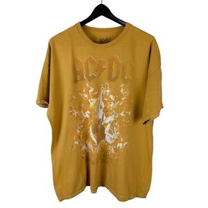 Mens Y2K AC/DC Black Ice Tour Rock Band Music Shirt Size XL